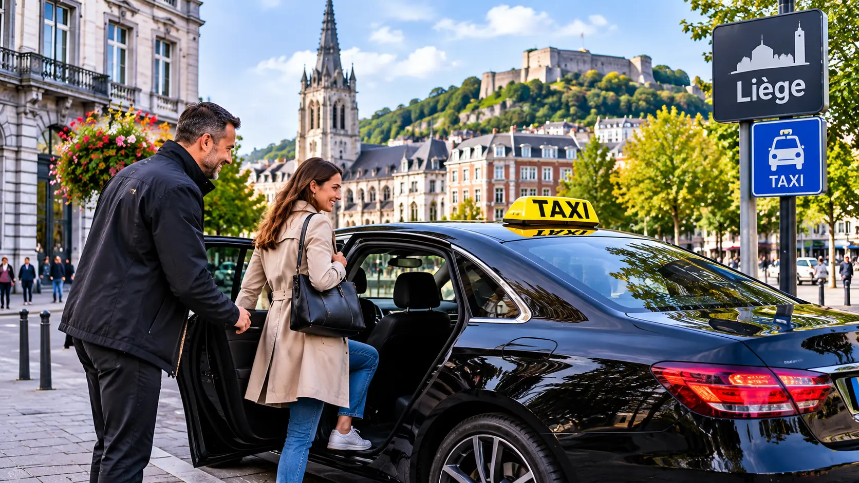 Taxi moins cher à Liège – tarif fixe pour un taxi local dans la ville de Liège